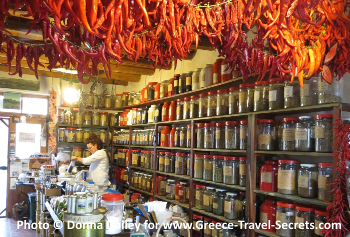 Greece Travel Secrets visits the Cretan Botano herbs and spices shop near Matala in southern Crete in search of the herb man of Kouses.