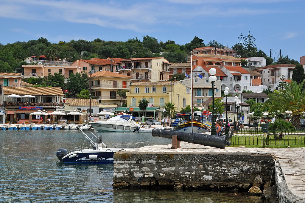 Kassiopi is a popular tourist resort on the northeast coast of Corfu with a sandy beach, Byzantine fortress, old church, and lots of places to stay and to eat.
