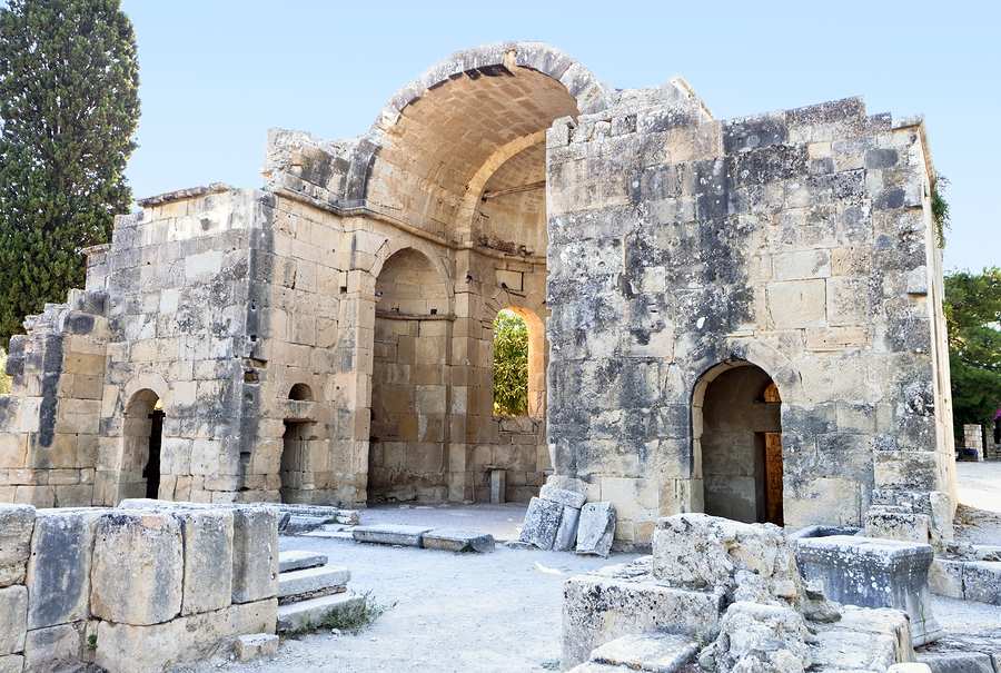 Gortina ancient archaeological site in southern Crete